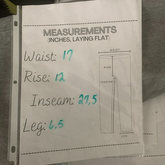 SARA CAMPBELL Sheri Pant Gray Mid Rise Slim Leg Pull On Flat Front Cropped Sz L - Picture 7 of 7